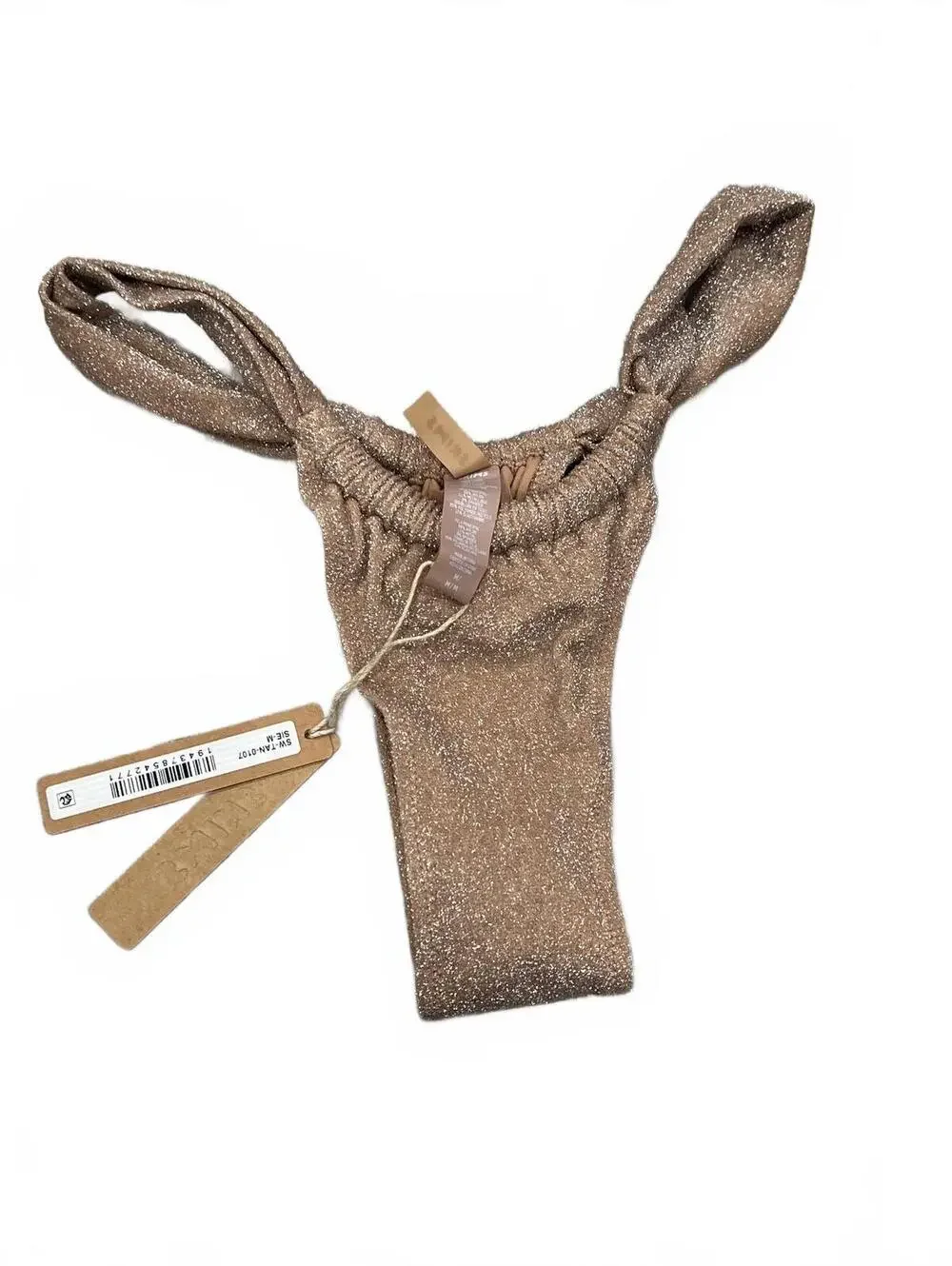 Skims Glitter Swim Ruched Tanga  Bikini